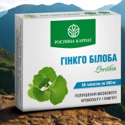 ГІНКГО БІЛОБА – КОМПЛЕКС ДЛЯ МОЗКОВОГО КРОВООБІГУ ТА ПОЛІПШЕННЯ ПАМʼЯТІ ГІНКГО БІЛОБА – КОМПЛЕКС ДЛЯ МОЗКОВОГО КРОВООБІГУ ТА ПОЛІПШЕННЯ ПАМʼЯТІ